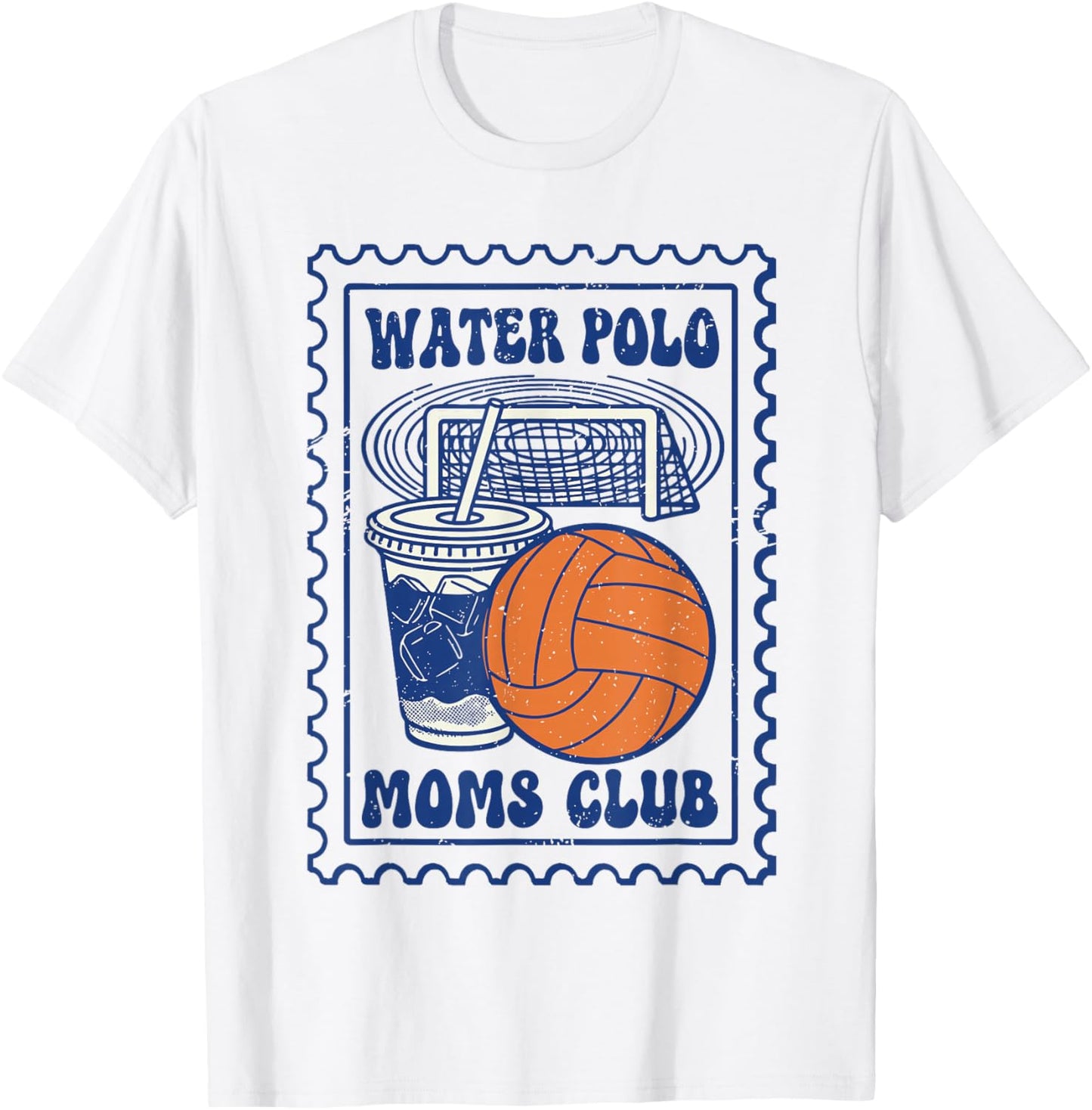 Water Polo Moms Club Vintage T-Shirt - T-Shirt | White