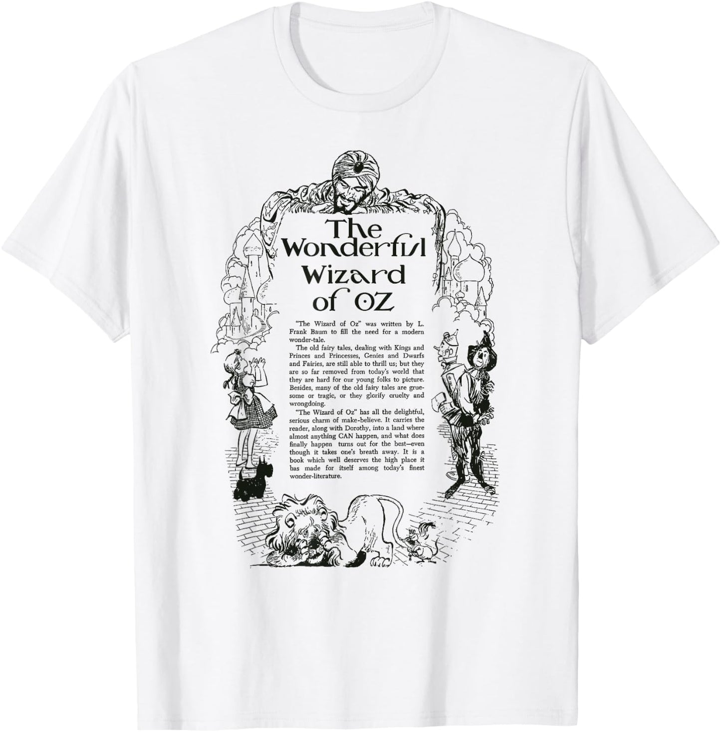 Oz Book Dorothy Toto Lion Scarecrow Oz Tin Man Wizard of OZ T-Shirt - T-Shirt | White