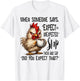 Funny Grumpy Chicken Expect The Unexpected Humor T-Shirt - T-Shirt | White
