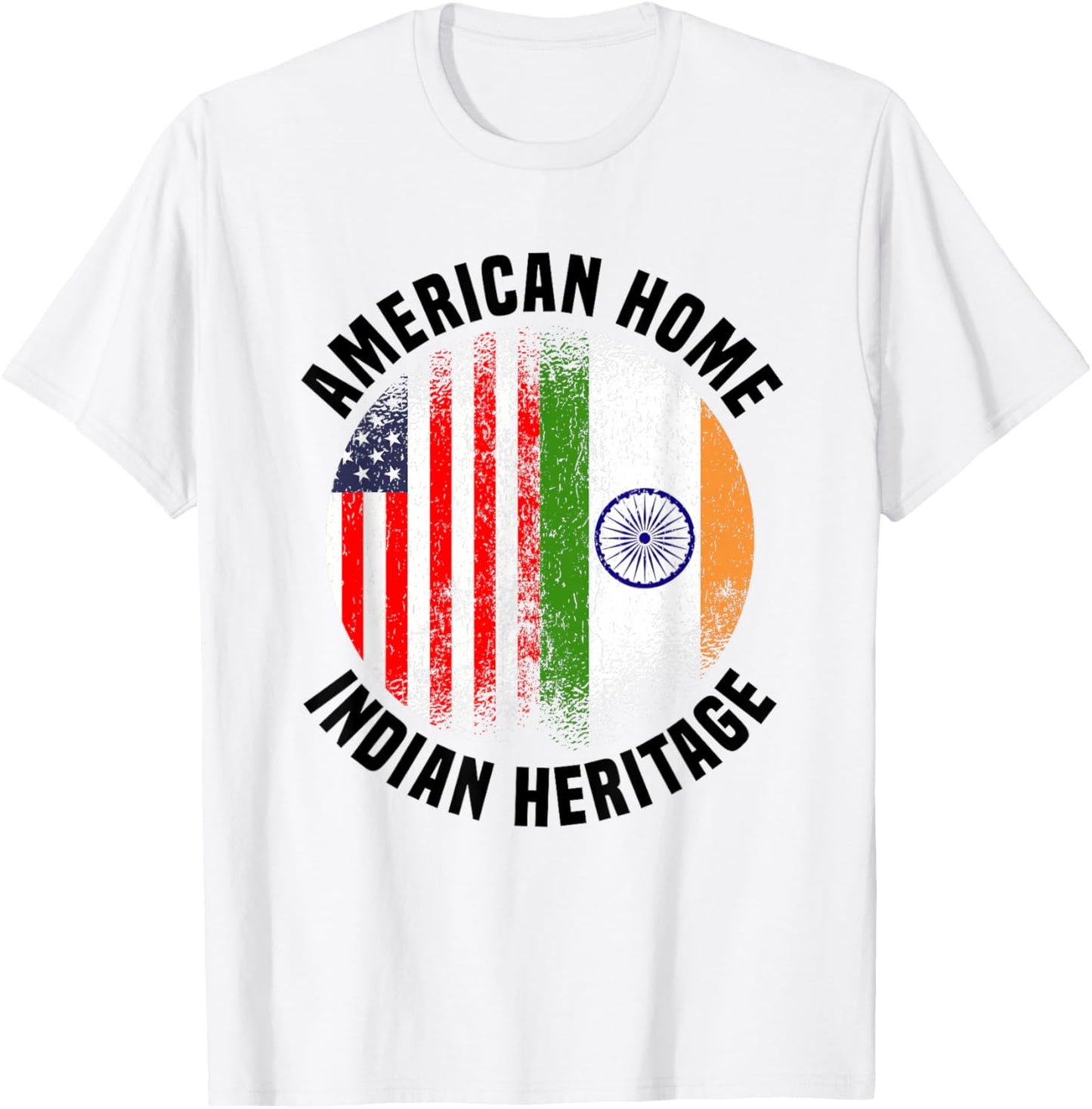 India Outfit & Women US American Indian Flag T-Shirt - T-Shirt | White