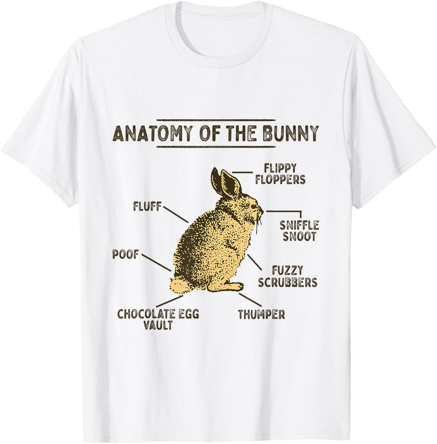 Anatomy Of The Bunny Rabbit Easter Lover Shirt T-Shirt - T-Shirt | White