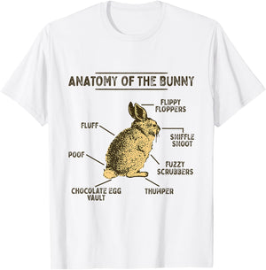 Anatomy Of The Bunny Rabbit Easter Lover Shirt T-Shirt - T-Shirt | White