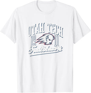 Utah Tech University Trailblazers Vintage Script Emblem T-Shirt - T-Shirt | White