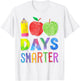 100 Days Smarter 100th Day of School Shirt Women Teacher T-Shirt - T-Shirt | White