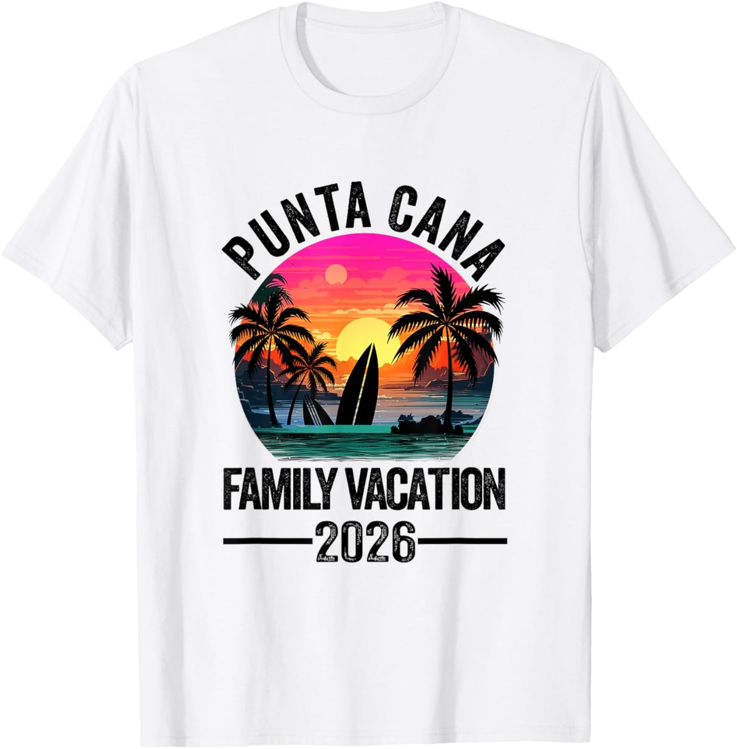 Punta Cana 2026 Family Vacation Matching Dominican Republic T-Shirt - T-Shirt | White