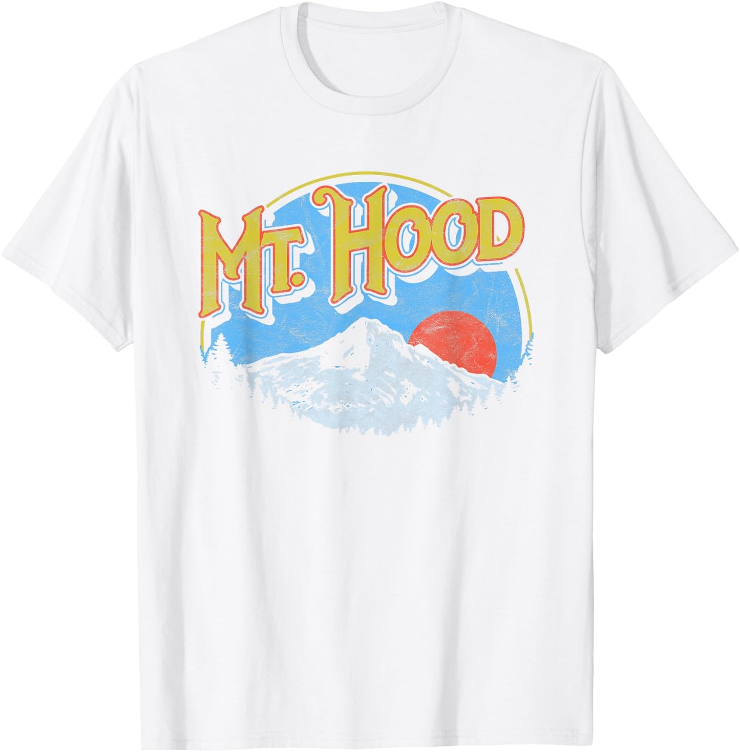 Vintage Mt Hood Oregon Nature & Outdoors Retro Graphic Shirt T-Shirt - T-Shirt | White