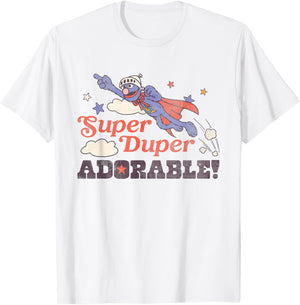 Sesame Street Vintage Heart Grover, Super Duper Adorable T-Shirt - T-Shirt | White