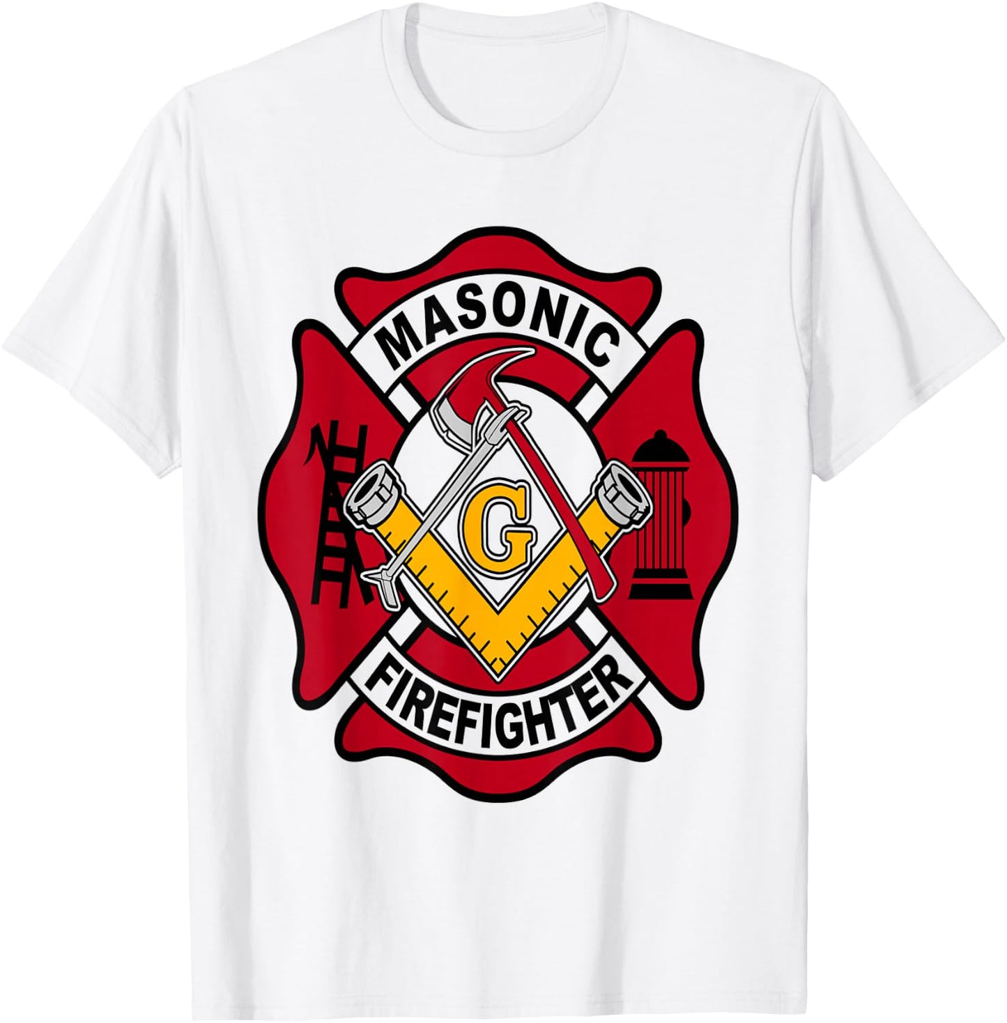Masonic Firefighter T-Shirt - T-Shirt | White