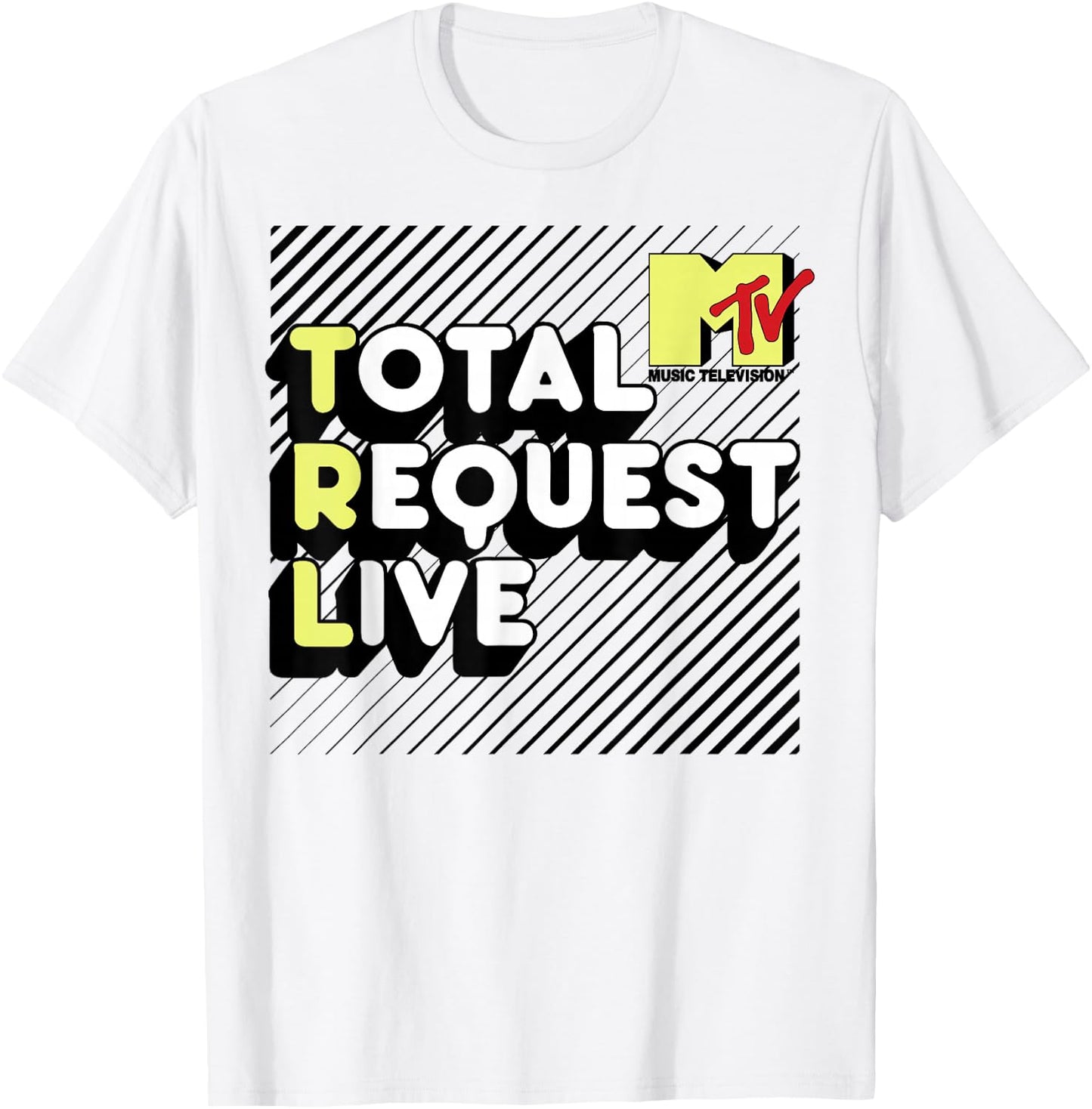 MTV Total Request Live Bubble Letters Graphic T-Shirt - T-Shirt | White