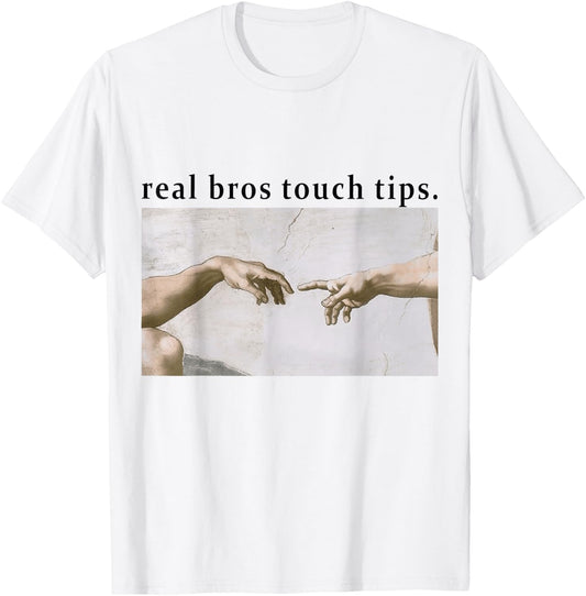 Real Bros Touch Tips T-Shirt - T-Shirt | White