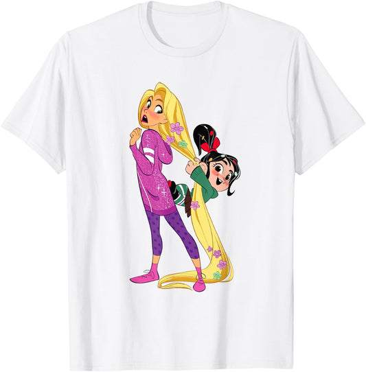 Disney Ralph Breaks The Internet Rapunzel Vanellope T-Shirt - T-Shirt | White