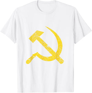 Socialist Hammer and Sickle Vintage T-Shirt - T-Shirt | White