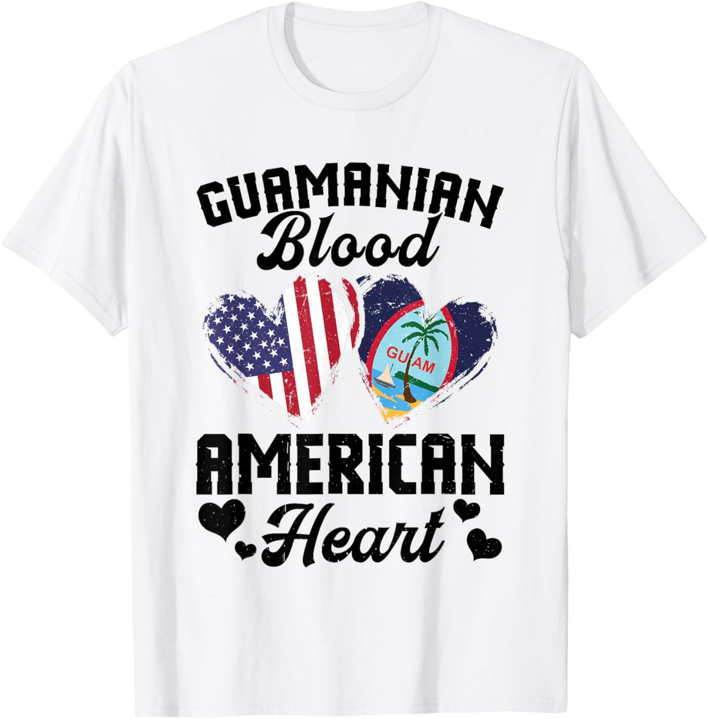 Guamanian Flag Uniform American Outfit US Flags Guam T-Shirt - T-Shirt | White