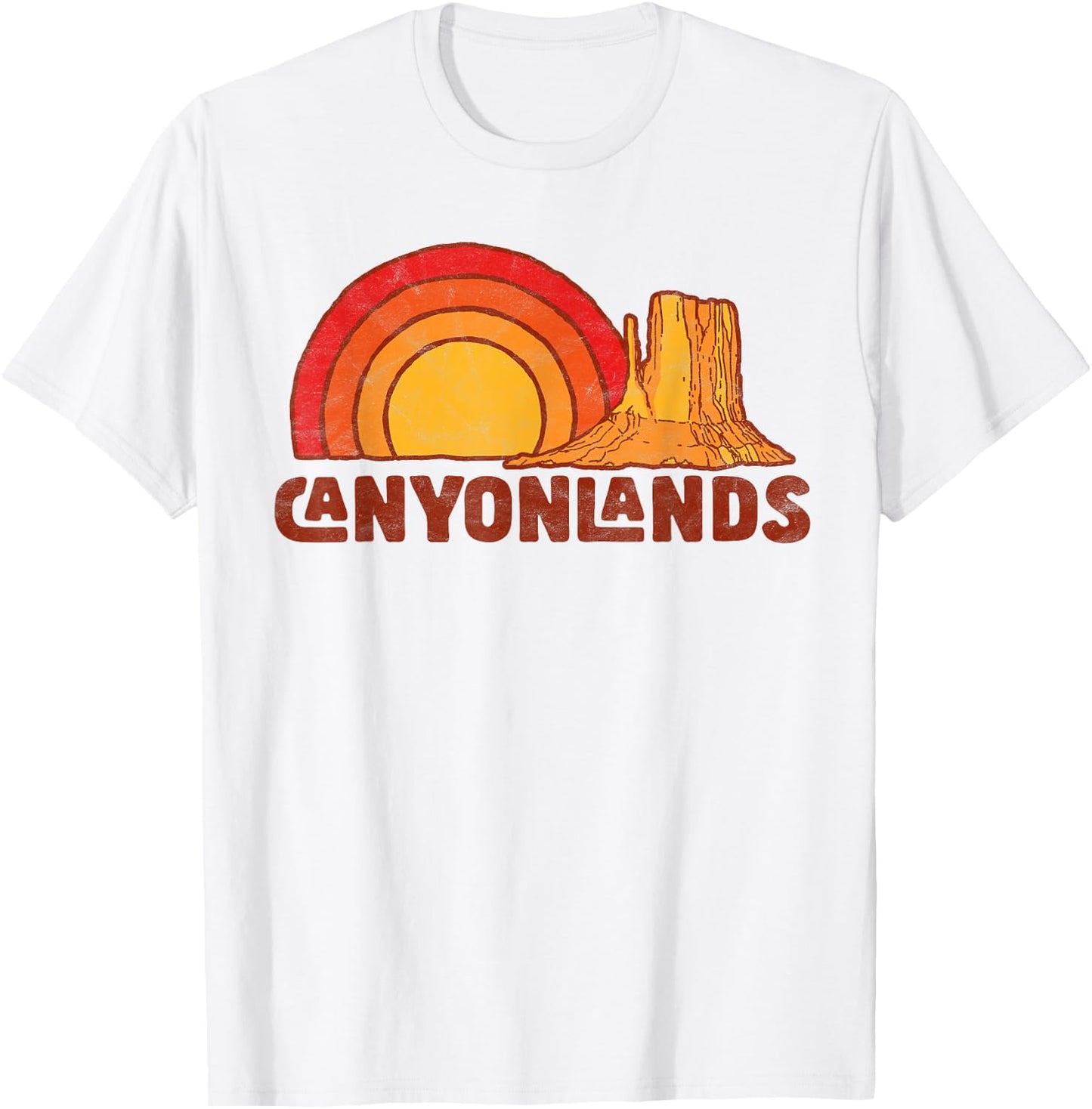 Canyonlands National Park - Vintage Distressed Graphic T-Shirt - T-Shirt | White