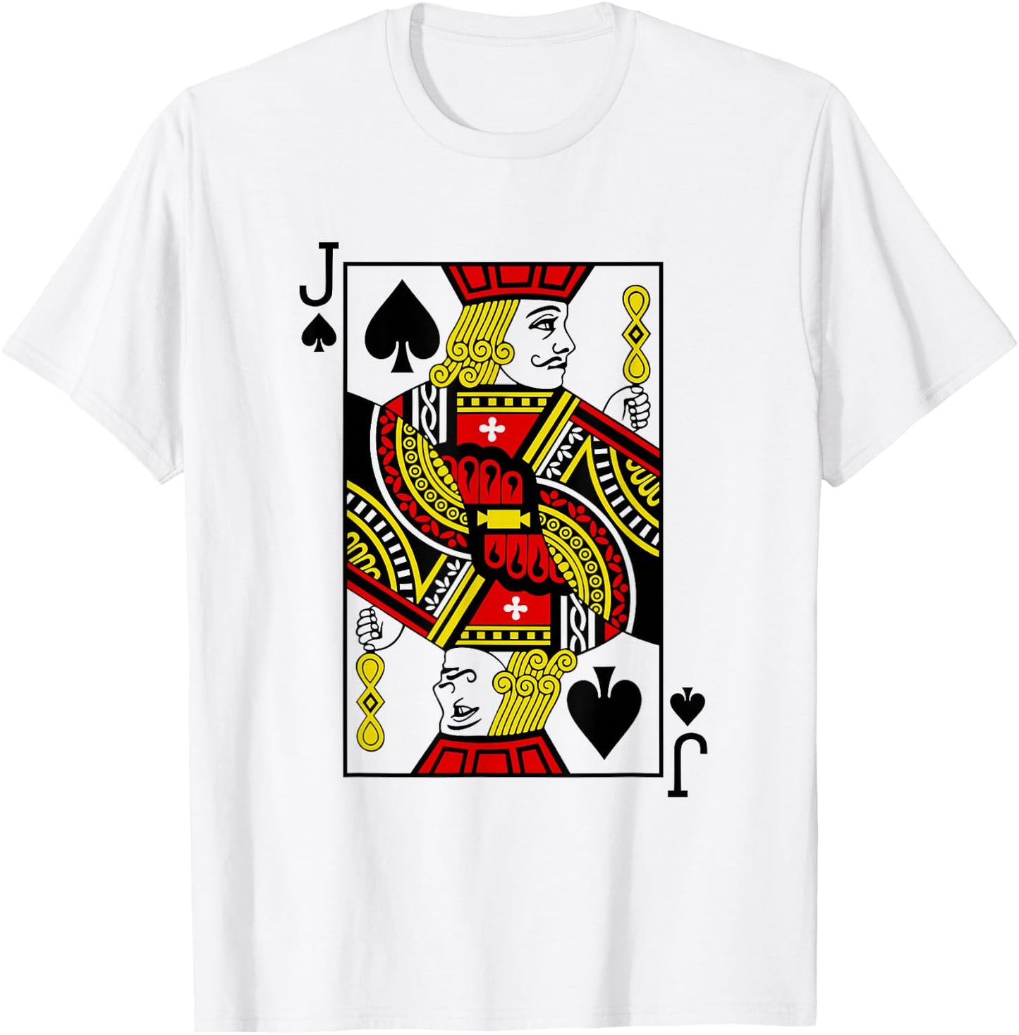 Jack of Spades Playing Card T-Shirt - T-Shirt | White