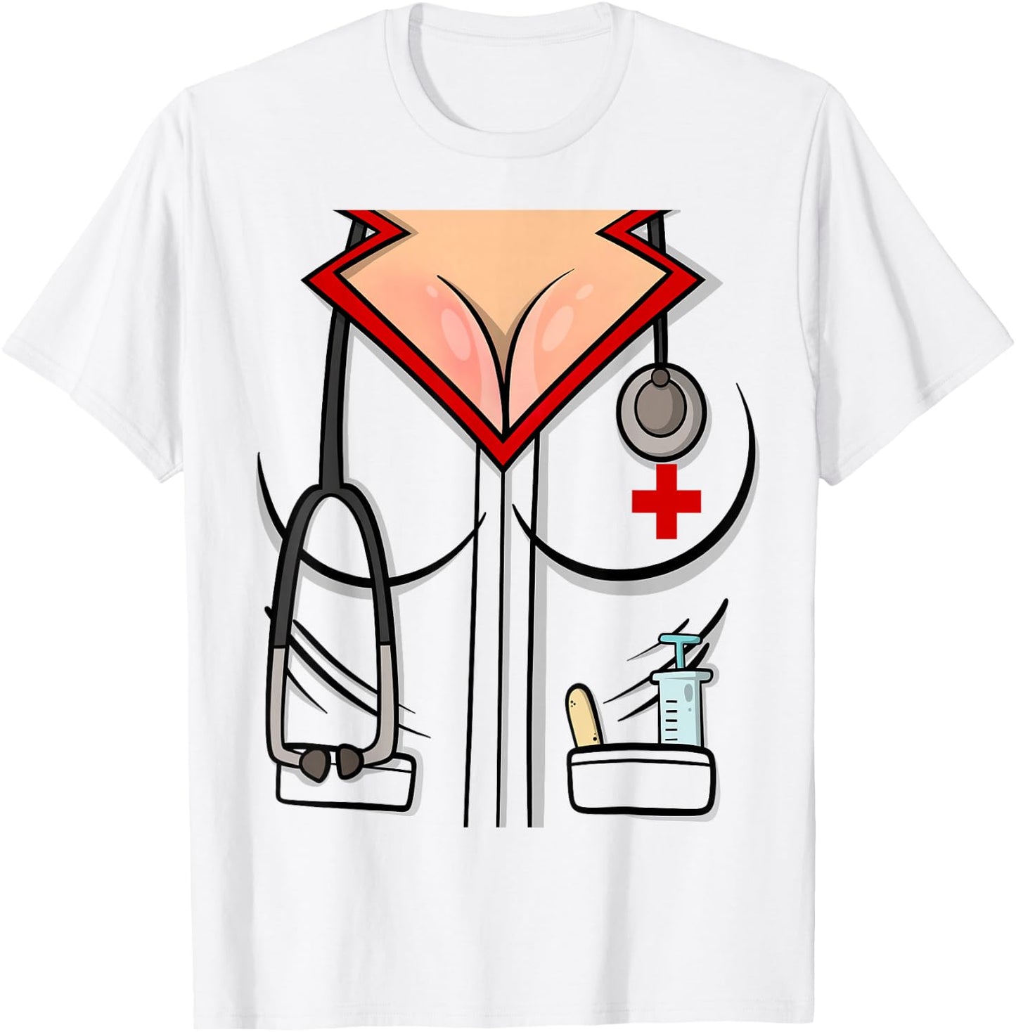 Sexy Nurse Halloween Costume T-Shirt - T-Shirt | White