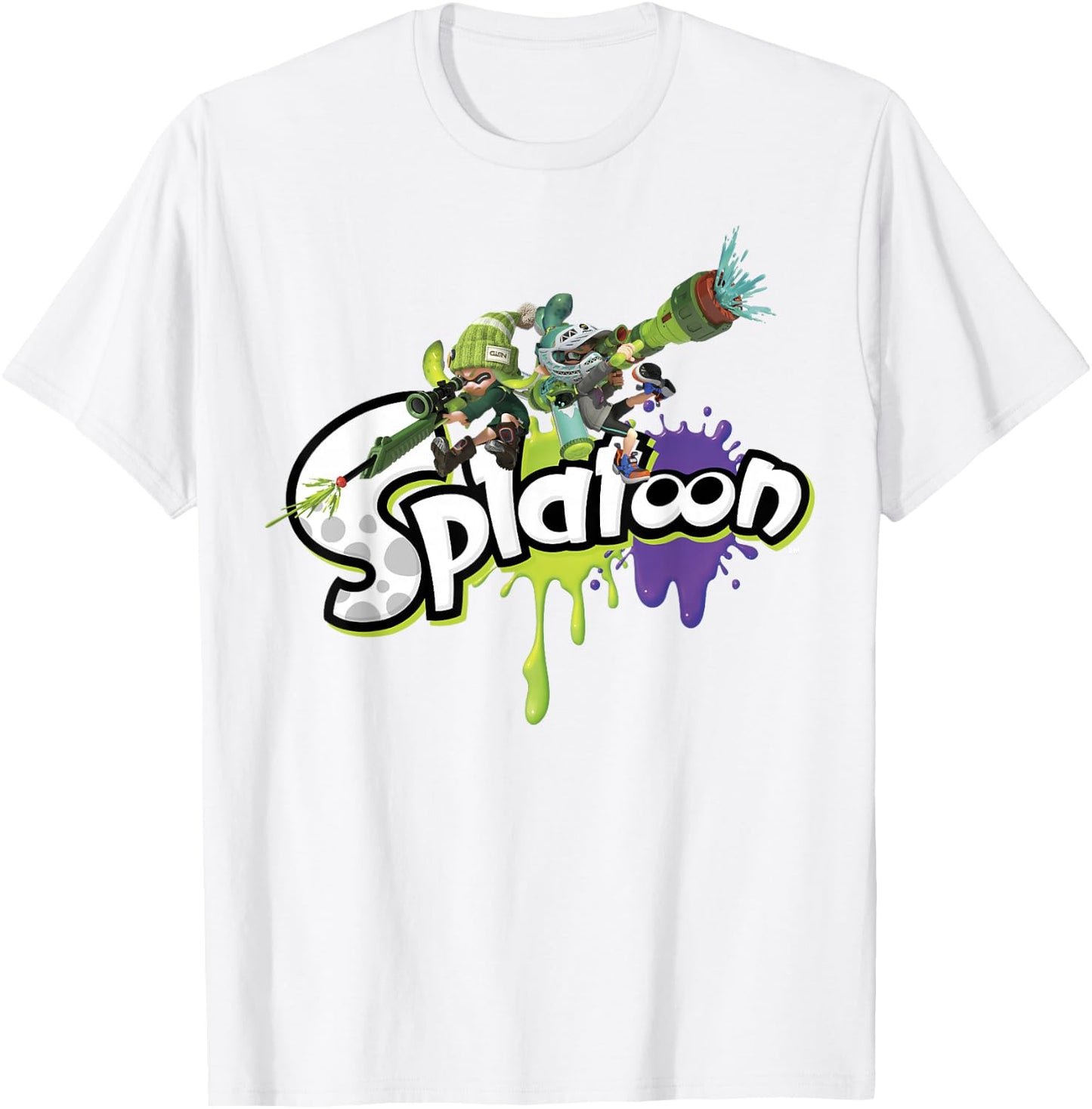 Nintendo Splatoon Splatter Back To Back Graphic T-Shirt - T-Shirt | White