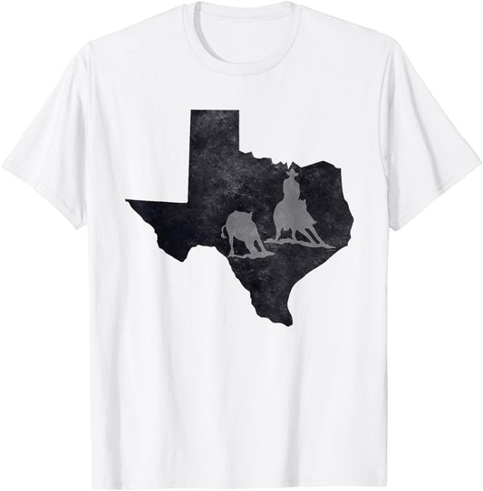 Texas Cutting Horse T-Shirt - T-Shirt | White