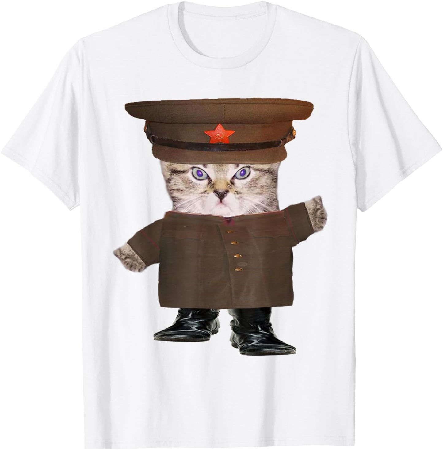Red Army Kitten T-Shirt - T-Shirt | White