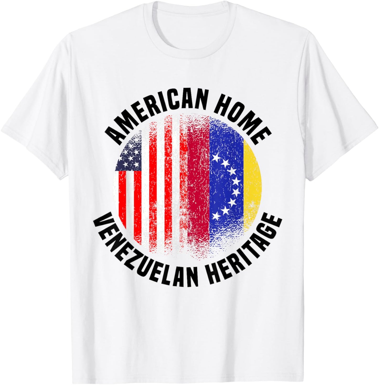 Venezuela Outfit & Women US American Venezuelan Flag T-Shirt - T-Shirt | White
