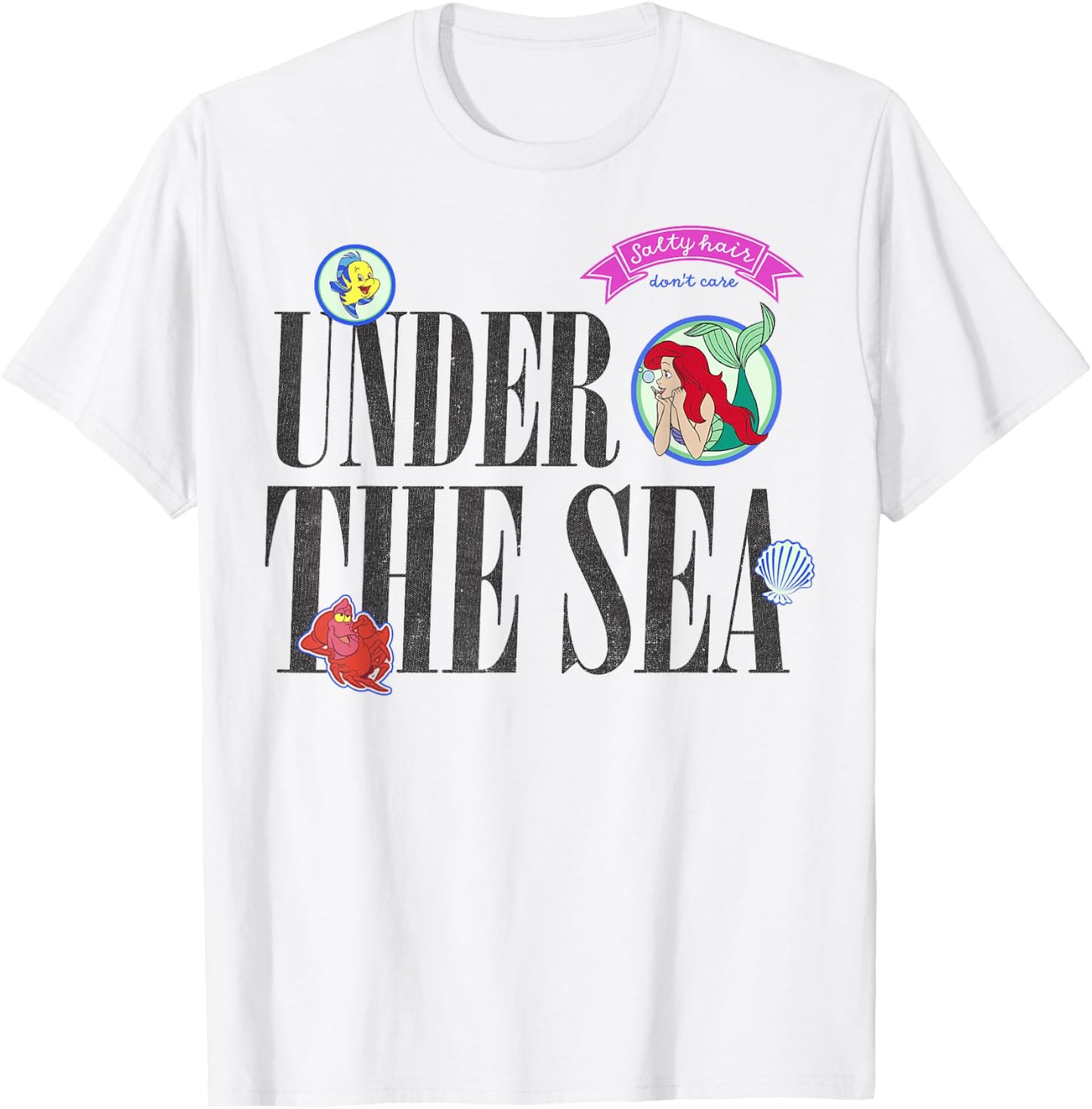 Disney The Little Mermaid Ariel Under The Sea T-Shirt - T-Shirt | White