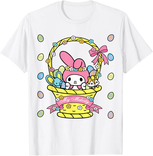 My Melody Logo Happy Easter Shirt T-Shirt - T-Shirt | White