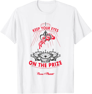 Disney Pixar Toy Story Keep Your Eyes On The Prize Big Logo T-Shirt - T-Shirt | White