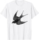 Barn Swallow Bird Print T-Shirt - T-Shirt | White
