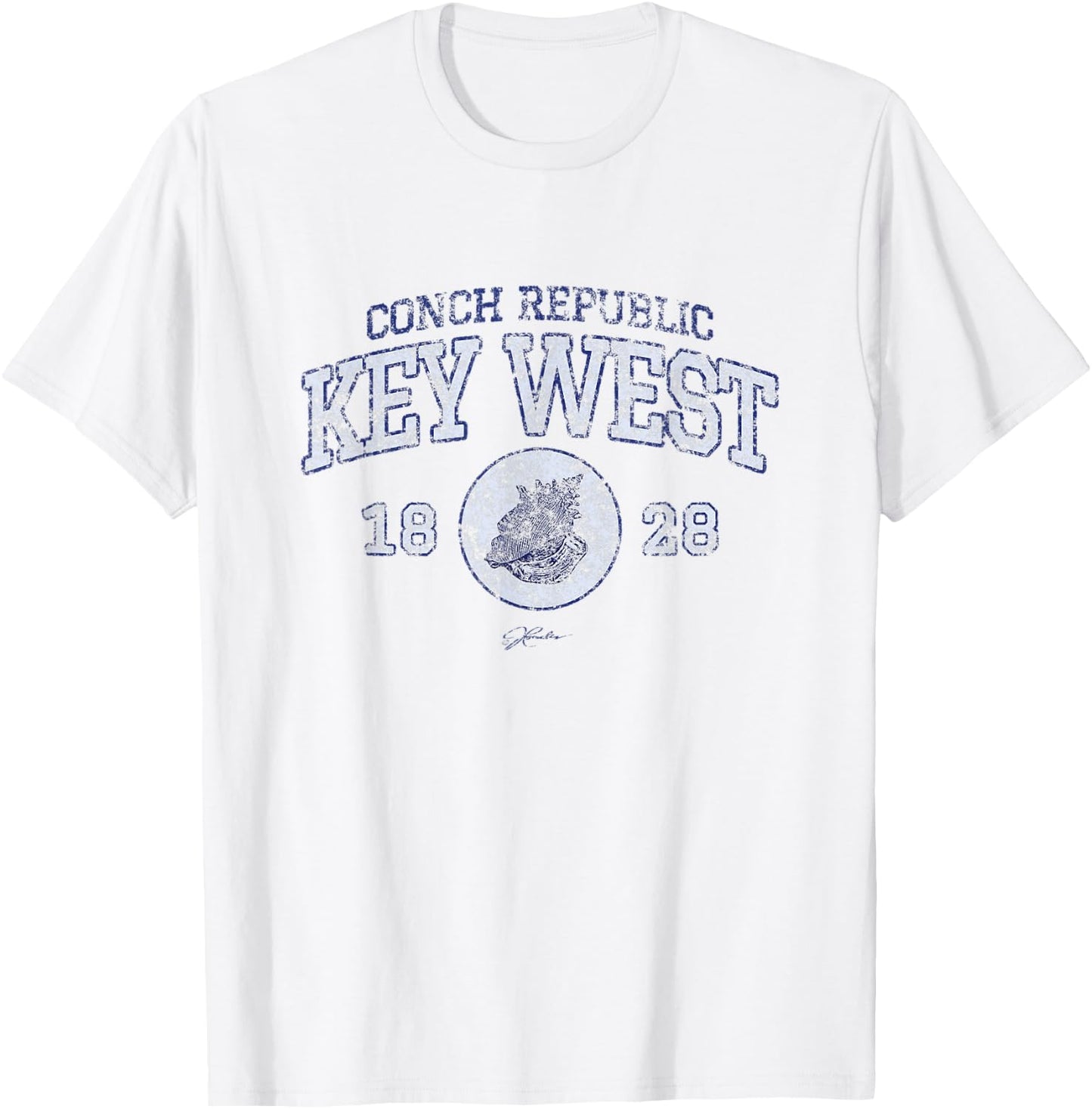 JCombs: Key West, Conch Republic, 1828 T-Shirt - T-Shirt | White