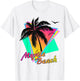 Myrtle Beach Tropical Summer Palm Tree Sunset T-Shirt - T-Shirt | White