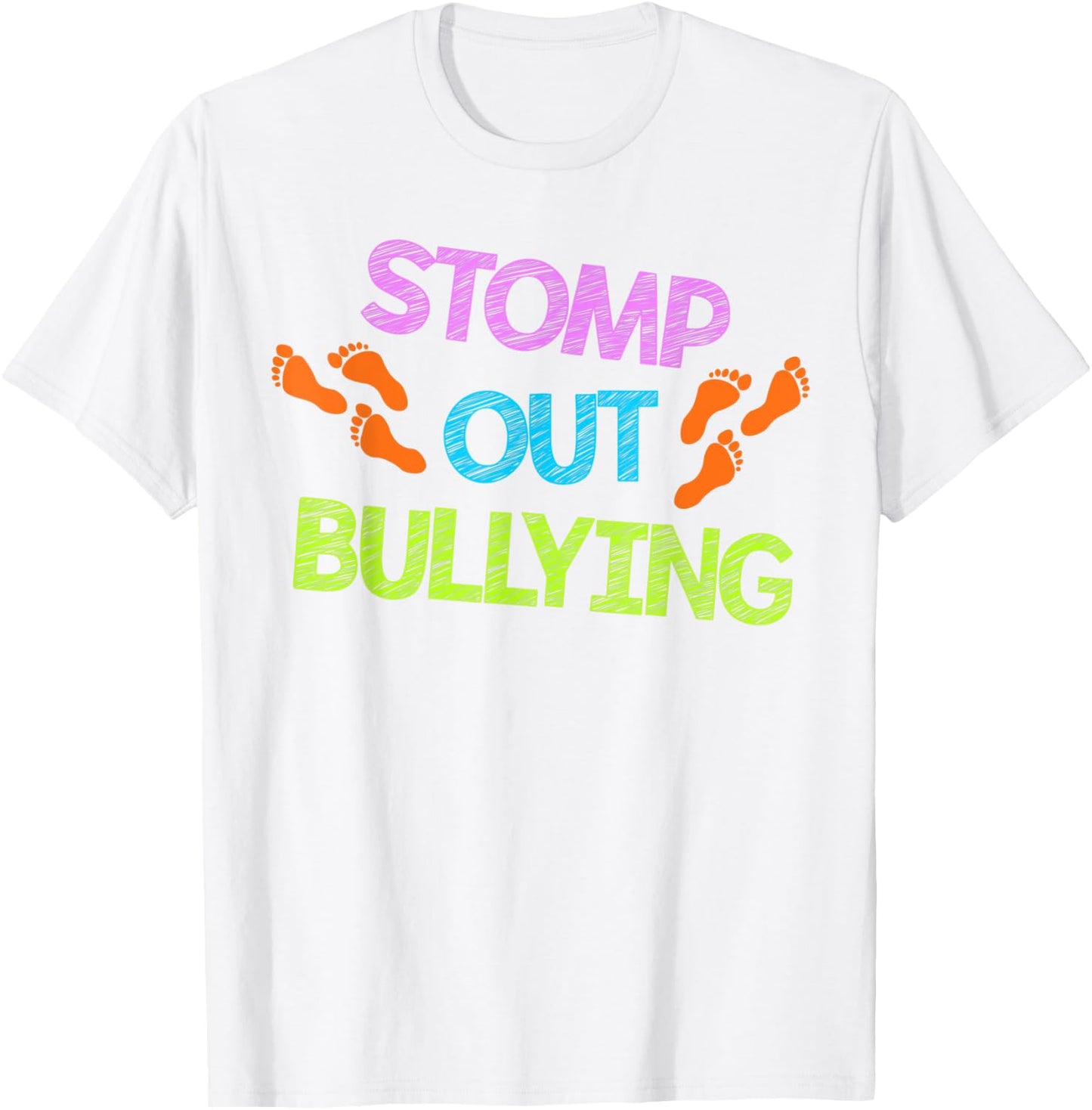 Stomp Out Bullying Anti Bully Equality Novelty T-Shirt - T-Shirt | White