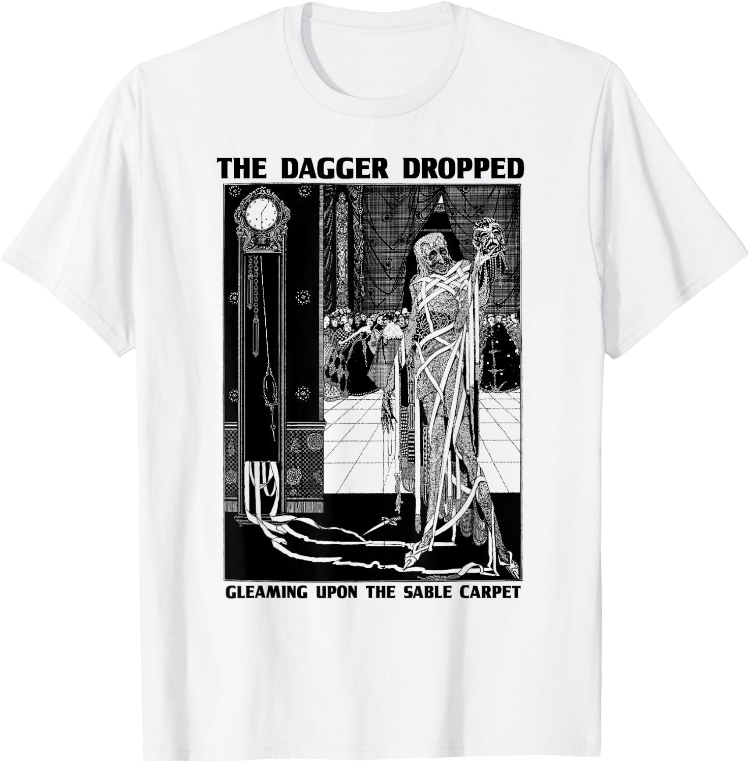 Edgar Poe Art Masque of the Red Death-Edgar Allen Poe Quote T-Shirt - T-Shirt | White