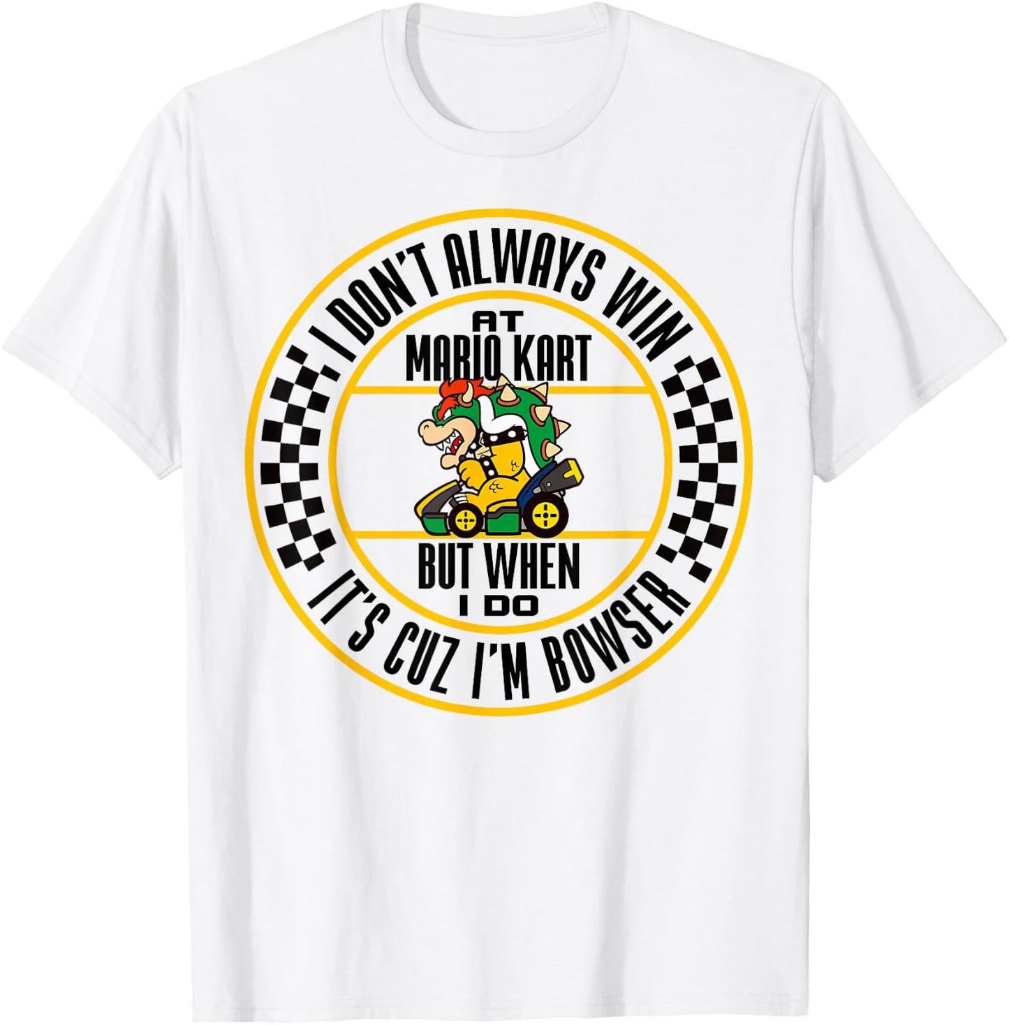 Nintendo Mario Kart Winning As Bowser Graphic T-Shirt - T-Shirt | White