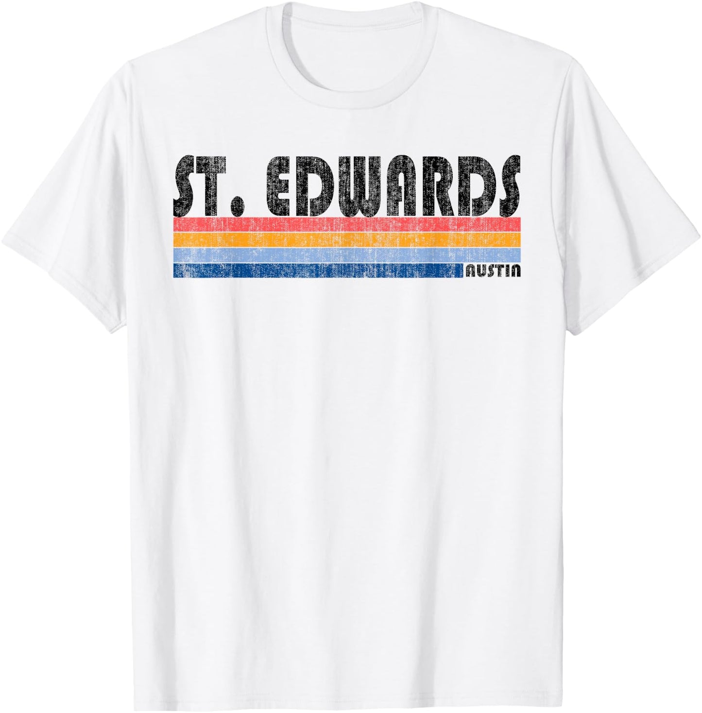 Vintage 1980s Style St. Edwards TX T Shirt T-Shirt - T-Shirt | White
