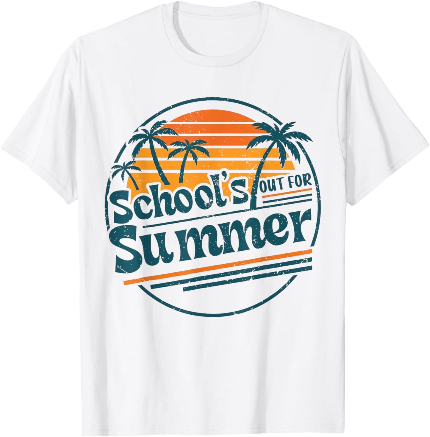 Vintage Retro School's Out for Summer Last Day of School T-Shirt - T-Shirt | White