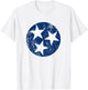 Tennessee Flag Star Logo Volunteer State Nashville T Shirt T-Shirt - T-Shirt | White