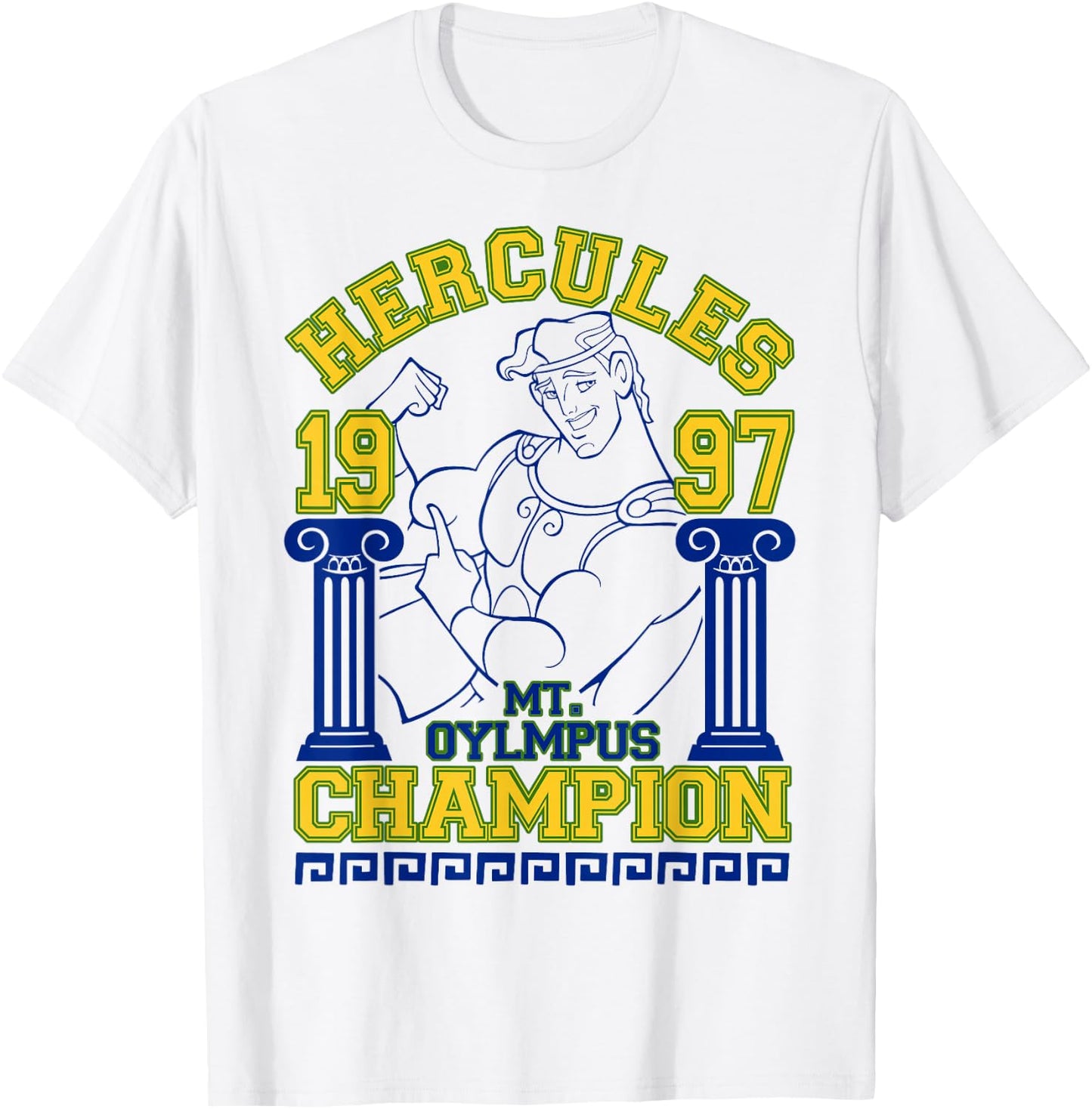 Disney Hercules 1997 Champion Graphic T-Shirt - T-Shirt | White
