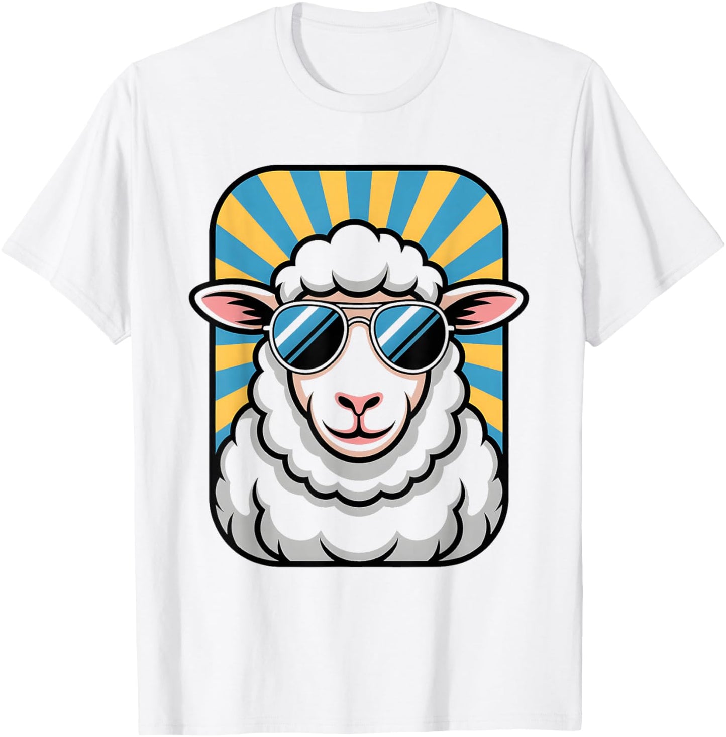 Cute Sheep Farm Animals for Children Mom Dad T-Shirt - T-Shirt | White
