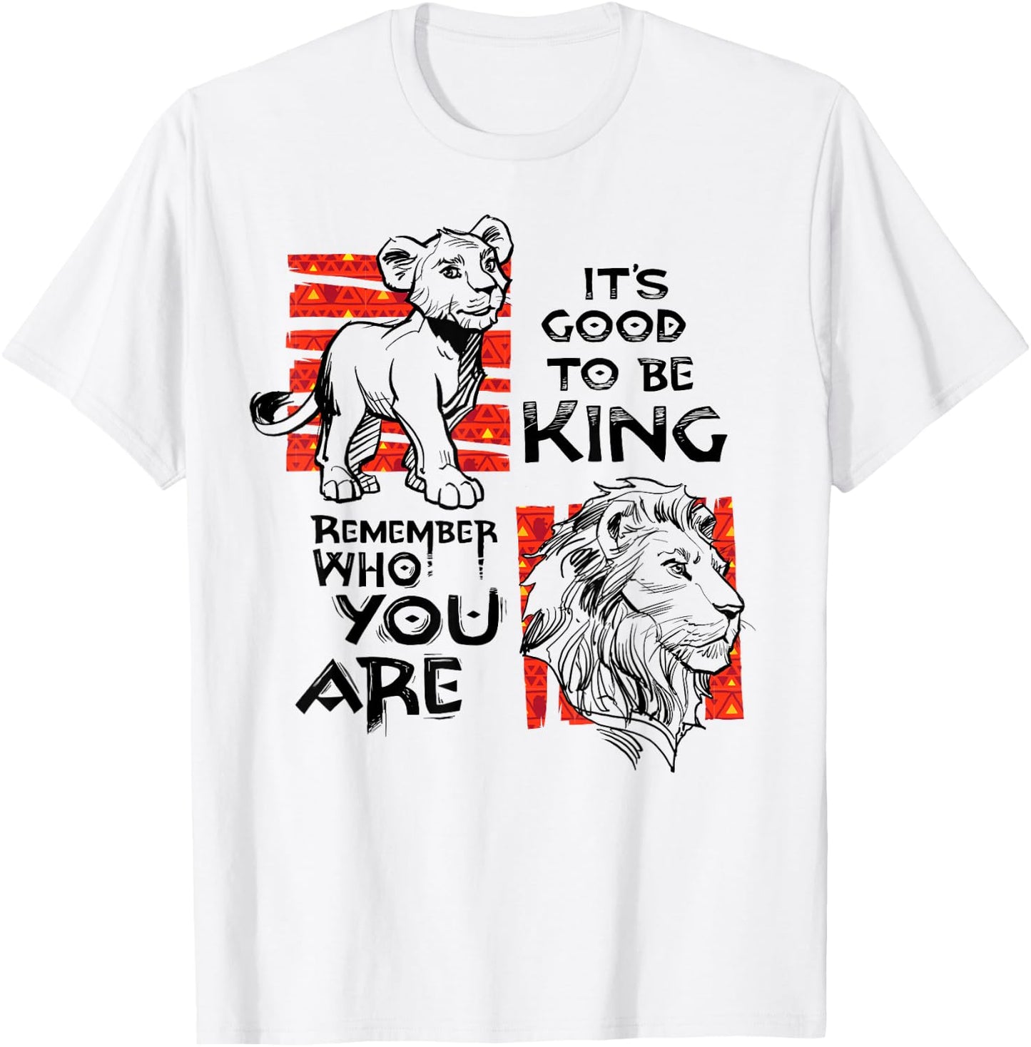 Disney The Lion King Live Action Simba Mufasa Quotes Poster T-Shirt - T-Shirt | White