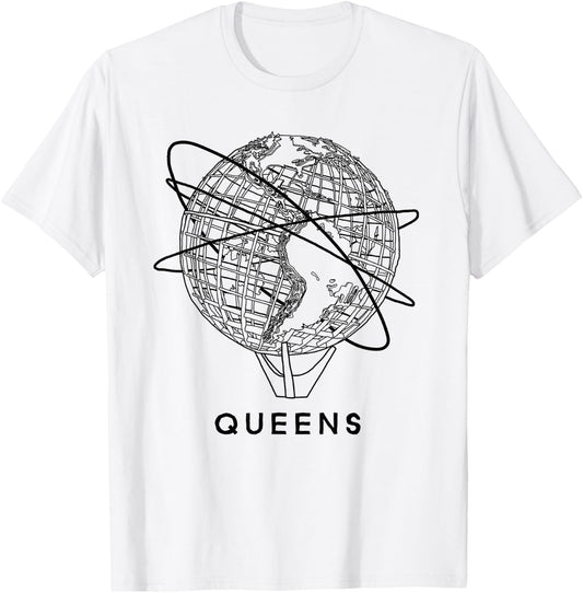 Queens New York Unisphere T-Shirt - T-Shirt | White