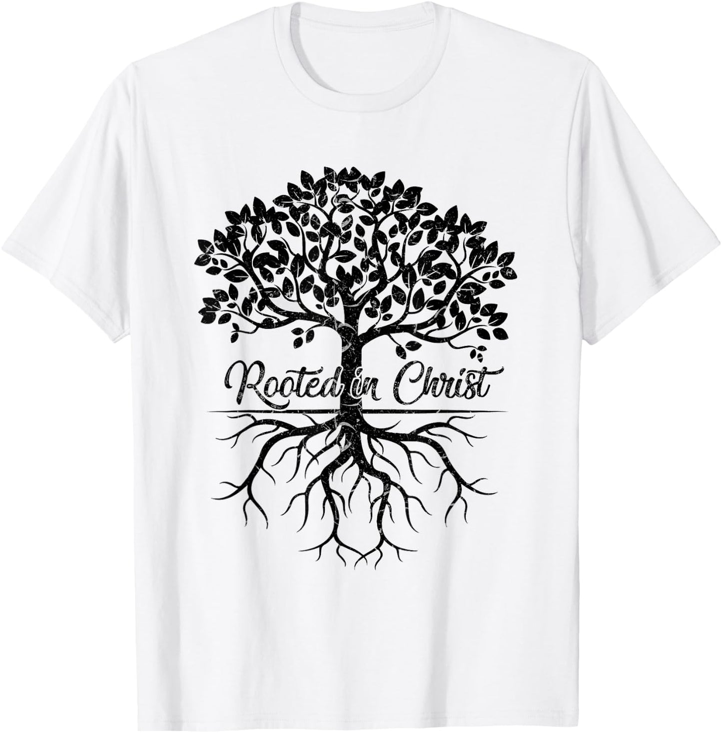 Rooted in Christ Shirt Christian Faith Bible Verse Mom T-Shirt - T-Shirt | White