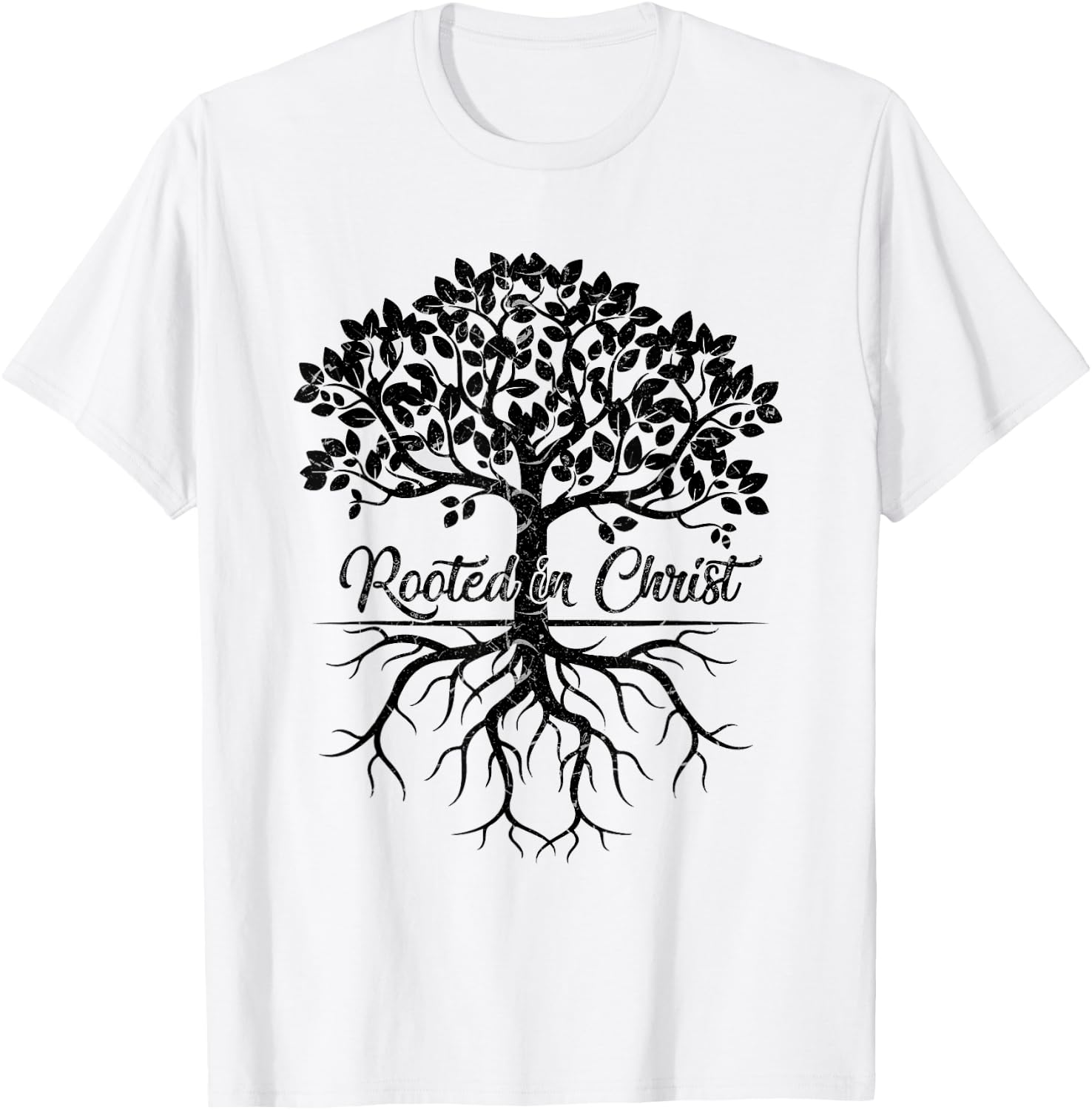 Rooted in Christ Shirt Christian Faith Bible Verse Mom T-Shirt - T-Shirt | White