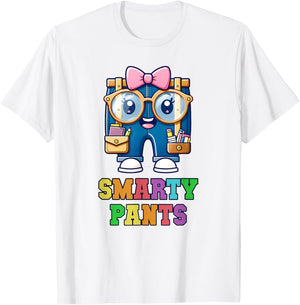 Funny Little MISS SMARTY PANTS Graduation Kids Smartie Girl T-Shirt - T-Shirt | White
