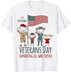 Veterans Day Shirt American Flag Military Family Kids USA T-Shirt - T-Shirt | White