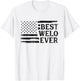 Best Welo Ever Black Vintage USA Flag Father's Day T-Shirt - T-Shirt | White