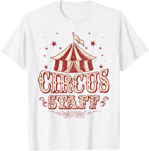 Vintage Circus Themed Birthday Party T Shirt - Circus Staff T-Shirt - T-Shirt | White