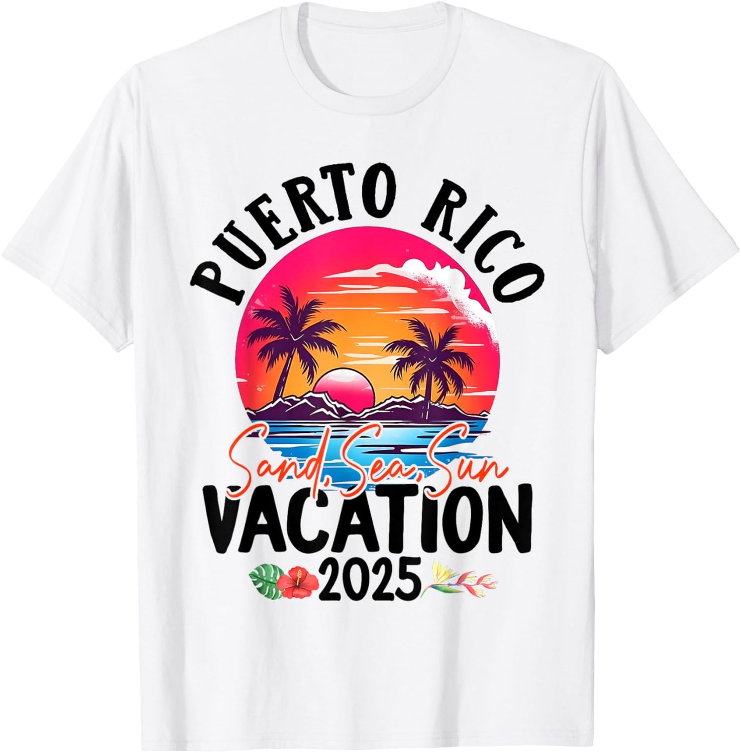 Puerto Rico Vacation 2025 Souvenir Matching Family Group by Puerto Rico Vacation Souvenir Holiday for Families, Couples, Groups - Blue, -Adults, -Kids, Short Sleeve T-Shirt - T-Shirt | White