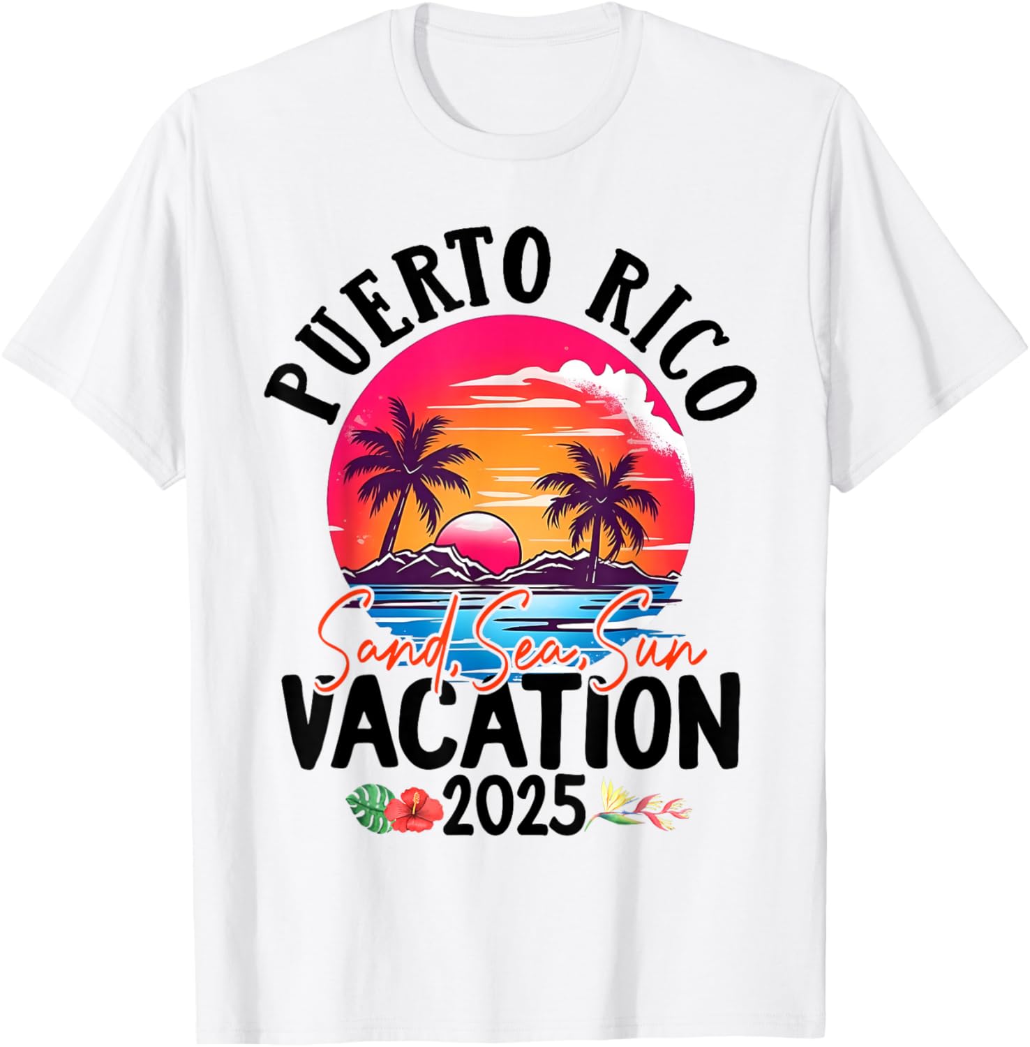 Puerto Rico Vacation 2025 Souvenir Matching Family Group by Puerto Rico Vacation Souvenir Holiday for Families, Couples, Groups - Blue, -Adults, -Kids, Short Sleeve T-Shirt - T-Shirt | White