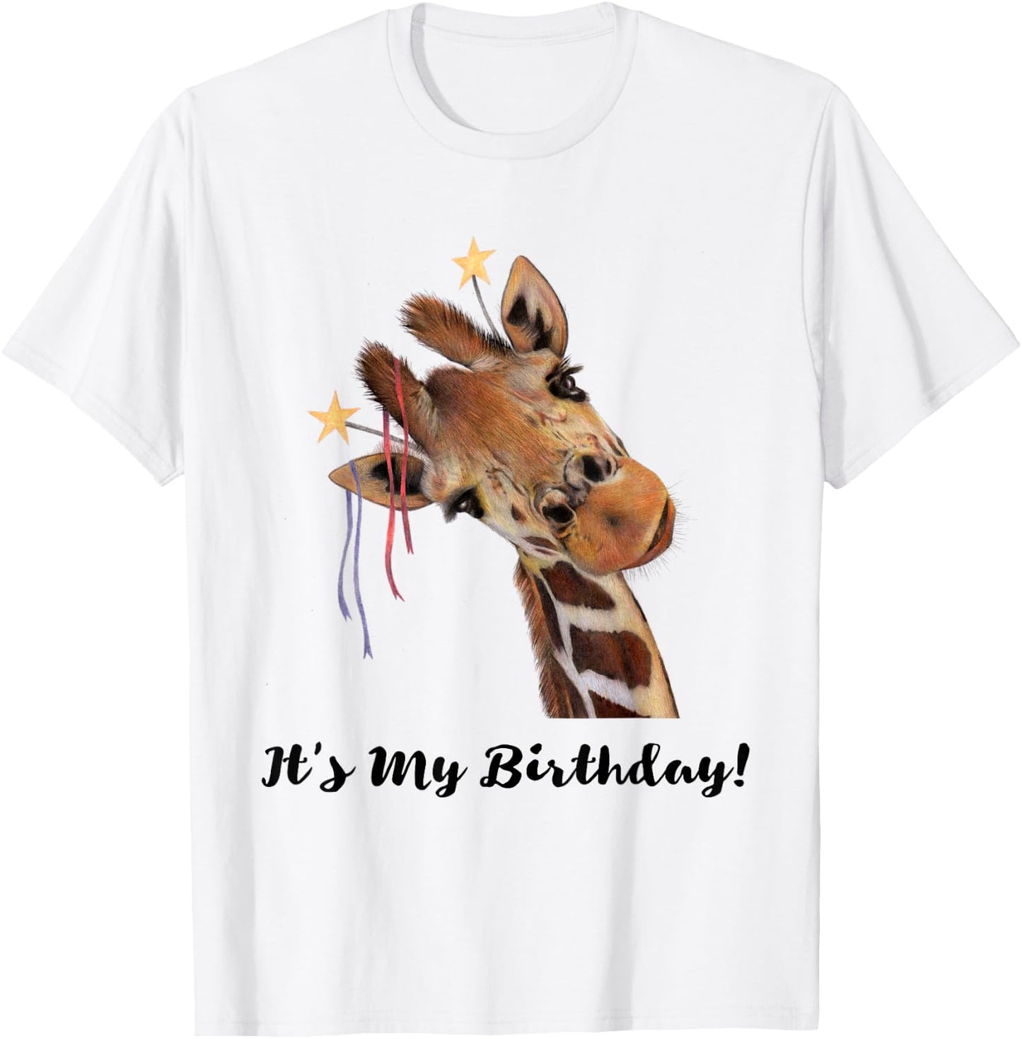 It's My Birthday Good Time Giraffe Party Animal T-Shirt - T-Shirt | White