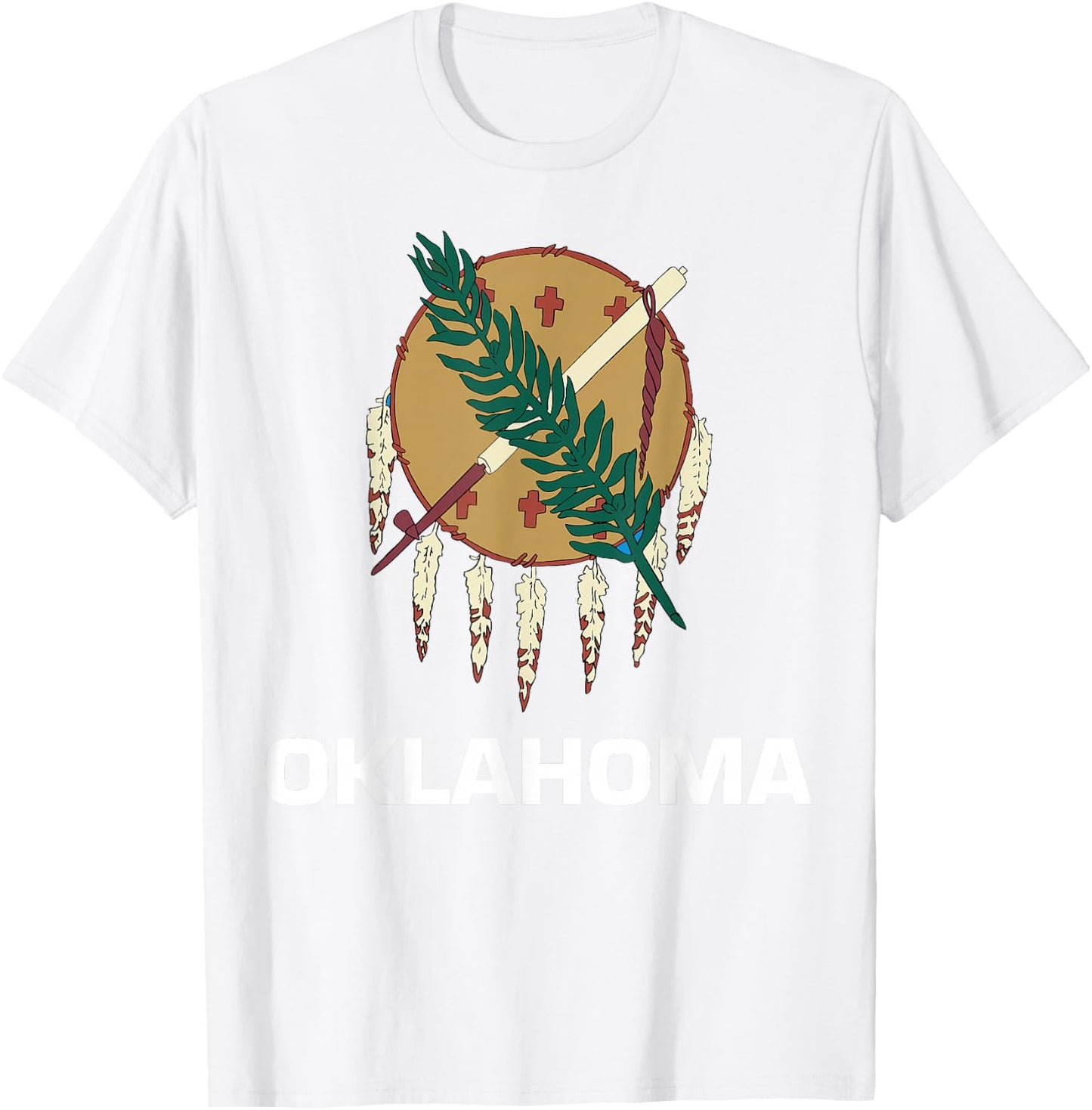 Oklahoma OK state Flag USA T Shirt T-Shirt - T-Shirt | White